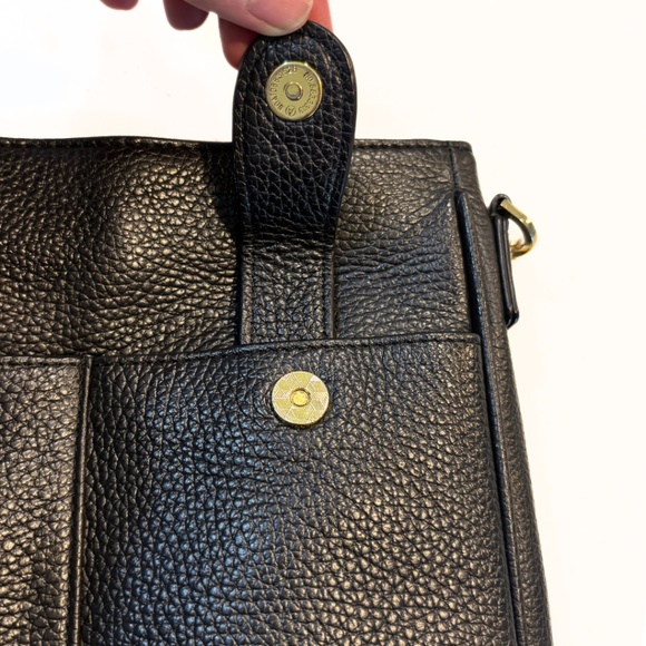 Lodis Pebbled Black Leather Crossbody Bag - Picture 9 of 10